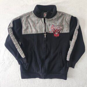 Vtg Y2K Avirex‎ Bomber Jacket Rare Men's XL Plaid Skull Bones Cotton Red Black